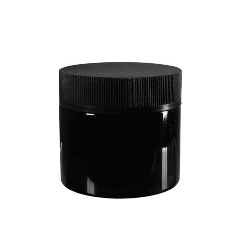Glossy - CR Black Flush Cap Jars 2 oz