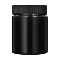 4oz CR Black Flush Cap Jars Glossy
