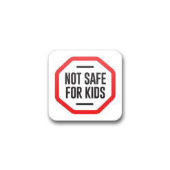 Not Safe For Kids Massachusetts - .75" x .75"