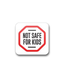 Not Safe For Kids Massachusetts - .75" x .75"