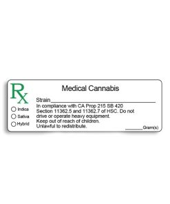 California Compliant - Medical Marijuana Labels
