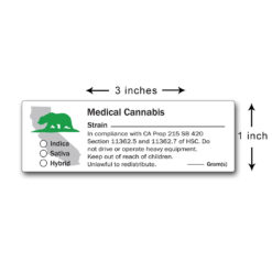 Medical Marijuana Labels California State Design