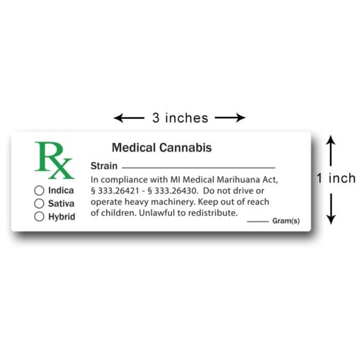 Medical Marijuana Labels Michigan Compliant 1