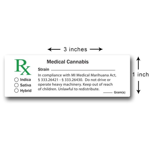 Medical Marijuana Labels Michigan Compliant 1