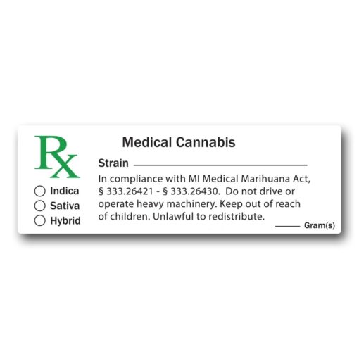 Michigan Compliant - Medical Marijuana Labels