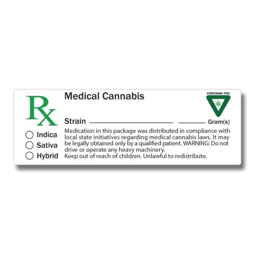 Medical label w/ THC Logo Michigan