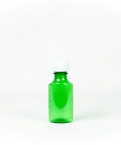 Green Graduated Oval RX Bottles with Child-Resistant Caps 1 oz