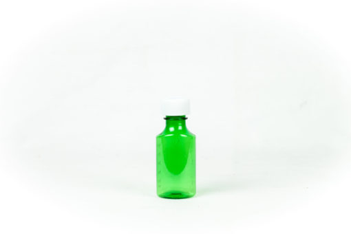 Green Graduated Oval RX Bottles with Child-Resistant Caps 1 oz