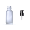 Clear Frosted Glass Boston Bottle w/ Treatment Pump 1 oz