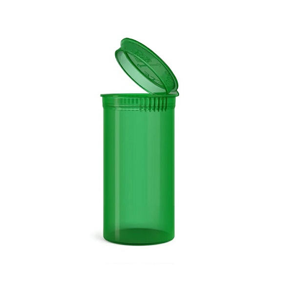 13 Dram Translucent Green Pop Top Containers - 315/Case