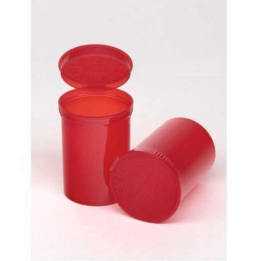 Philips 30 Dram Translucent Red Child Resistant Pop Top Vial