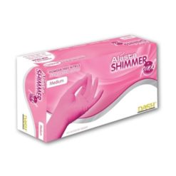 Alasta Shimmer Pink Powder Free Nitrile Exam Gloves