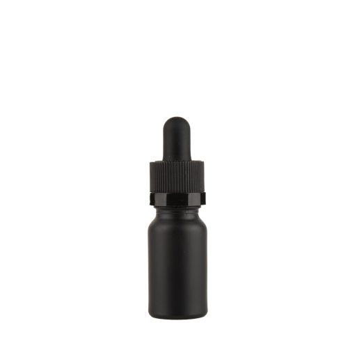 CR Matte Black Glass Dropper Bottles 10 ml