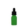 CR Matte Green Glass Dropper Bottles 15 ml