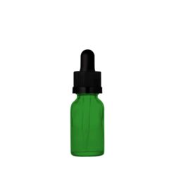 CR Matte Green Glass Dropper Bottles 15 ml