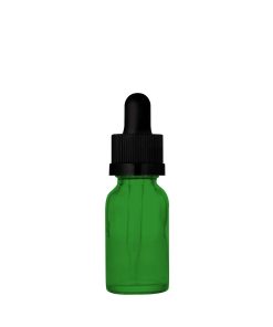 CR Matte Green Glass Dropper Bottles 15 ml