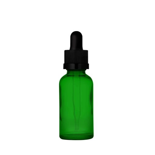 CR Matte Green Glass Dropper Bottles 30 ml
