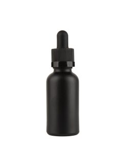 CR Matte Black Glass Dropper Bottles 30 ml