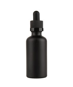 CR Matte Black Glass Dropper Bottles 50 ml