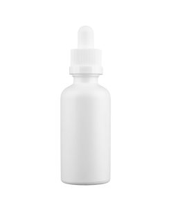 CR Matte White Glass Dropper Bottles 50 ml