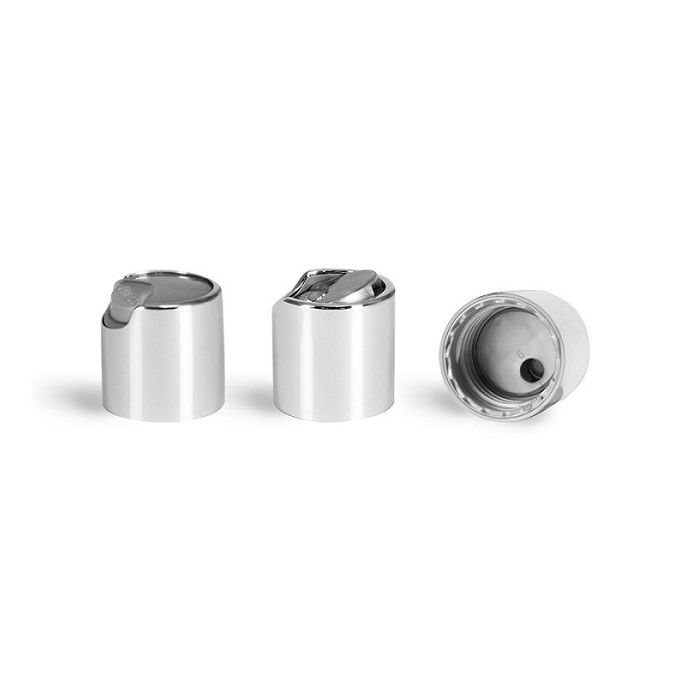 Dispensing Caps - Silver Disc Top Caps (24/410 Neck) - 144 per case 1 dispensing caps silver disc top caps 24/410 neck