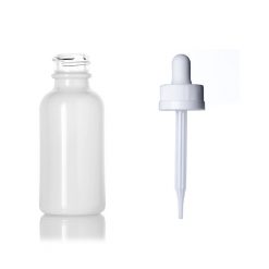 30ml glossy white dropper bottles 1oz