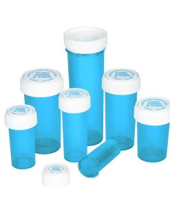 Blue Reversible Cap Vials