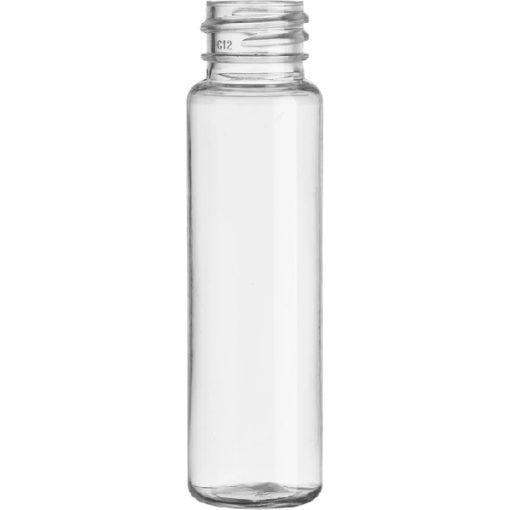 1 oz. Clear PET Plastic Cylinder Bottle, 20mm 20-410