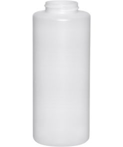 12 oz. Natural HDPE Plastic Cylinder Bottle, 38mm 38-400