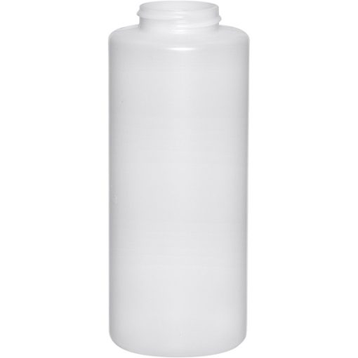 12 oz. Natural HDPE Plastic Cylinder Bottle, 38mm 38-400