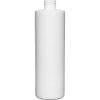 12 oz. White HDPE Plastic Cylinder Bottle, 24mm 24-410