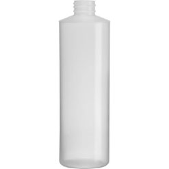 16 oz. Natural LDPE Plastic Cylinder Bottle, 28mm 28-410