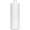 16 oz. White HDPE Plastic Cylinder Bottle, 24mm 24-410