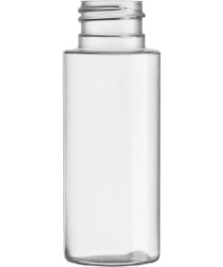 2 oz. Clear PVC Plastic Cylinder Bottle, 24mm 24-410
