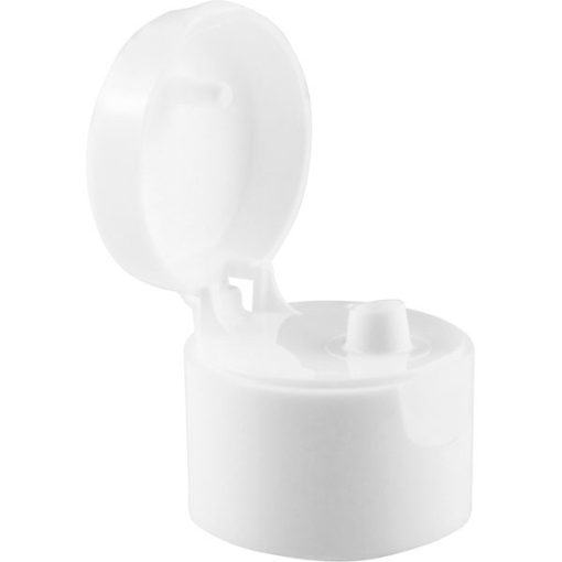 28mm 28-410 White Snap Top Cap, Unlined