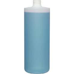 32 oz. Natural HDPE Plastic Cylinder Bottle, 28mm 28-410