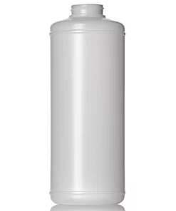 32 oz. Natural HDPE Plastic Cylinder Bottle, 38mm 38-400
