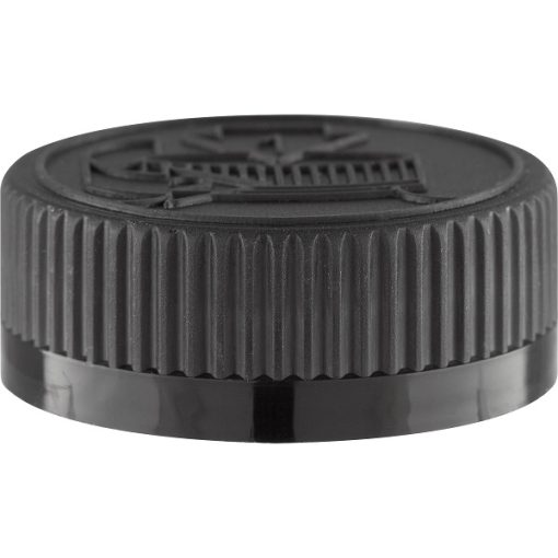 38mm 38-400 Black Child Resistant Cap (Pictorial) w/Foam Liner (3-ply)