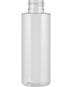 4 oz. Clear PVC Plastic Cylinder Bottle, 24mm 24-410