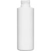 4 oz. White HDPE Plastic Cylinder Bottle, 24mm 24-410