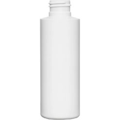 4 oz. White HDPE Plastic Cylinder Bottle, 24mm 24-410