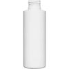 4 oz. White HDPE Plastic Cylinder Bottle, 24mm 24-410