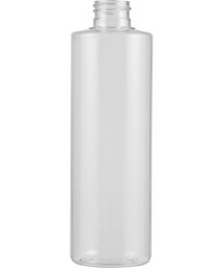8 oz. Clear PVC Plastic Cylinder Bottle, 24mm 24-410