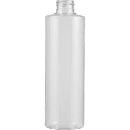 8 oz. Clear PVC Plastic Cylinder Bottle, 24mm 24-410
