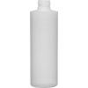 8 oz. Fluorinated Natural HDPE Plastic Cylinder Bottle, 24mm 24-410