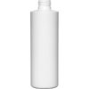 8 oz. White HDPE Plastic Cylinder Bottle, 24mm 24-410