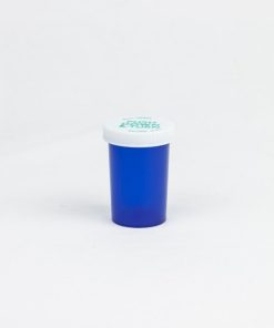 Blue Push & Turn Child Resistant Vials 20 dram