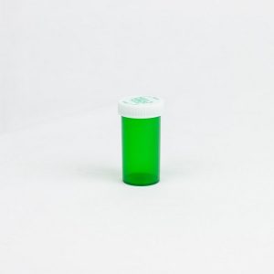 Green Push & Turn Child Resistant Vials 13 dram