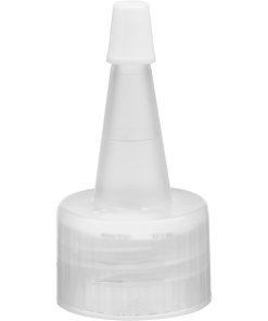 24mm 24-410 Natural Spout Cap w/White Sealer Tip, Pressure Sensitive Liner, No Hole