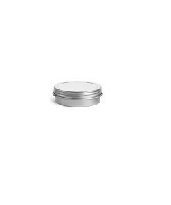 1 oz Metal Containers, Silver Metal Twist Top Tins w/ Continuous Thread